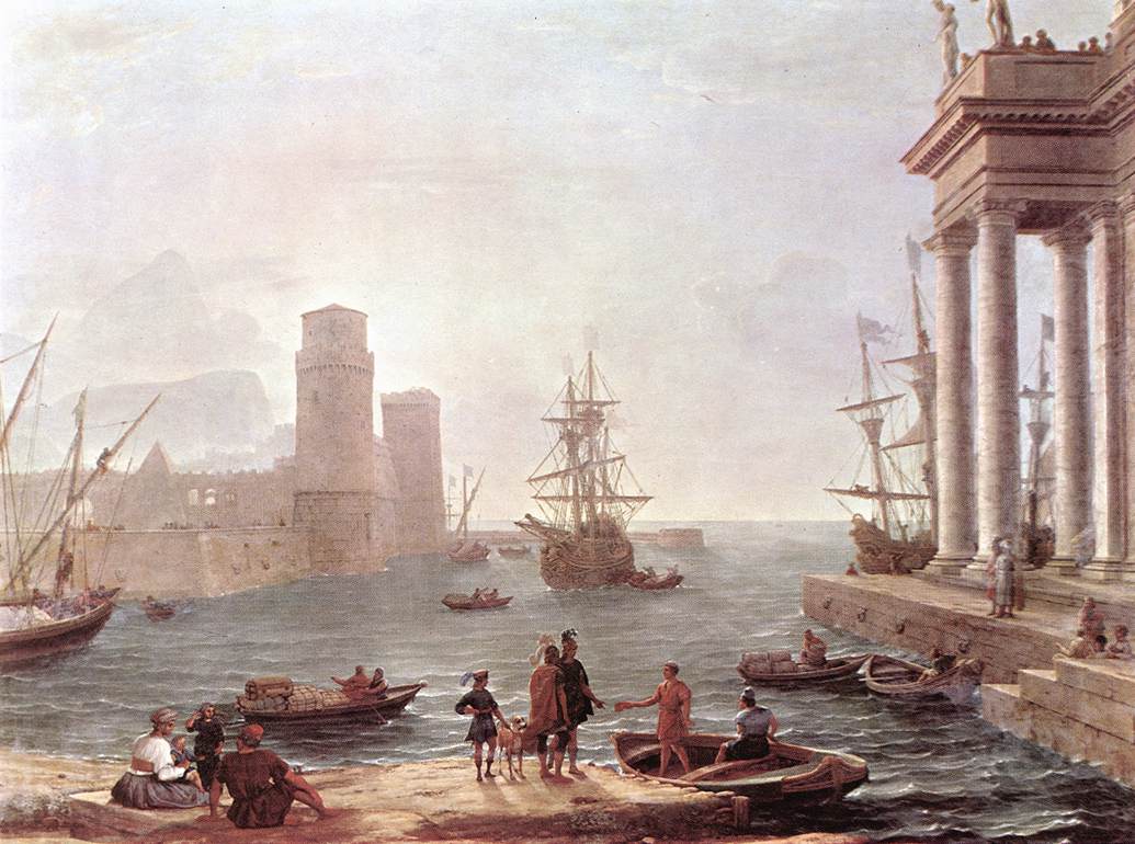Port Scene with the Departure of Ulysses from the Land of the Feaci fdg